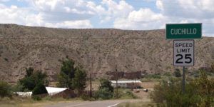road into Cuchillo New Mexico