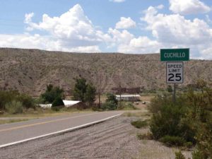 road into Cuchillo New Mexico