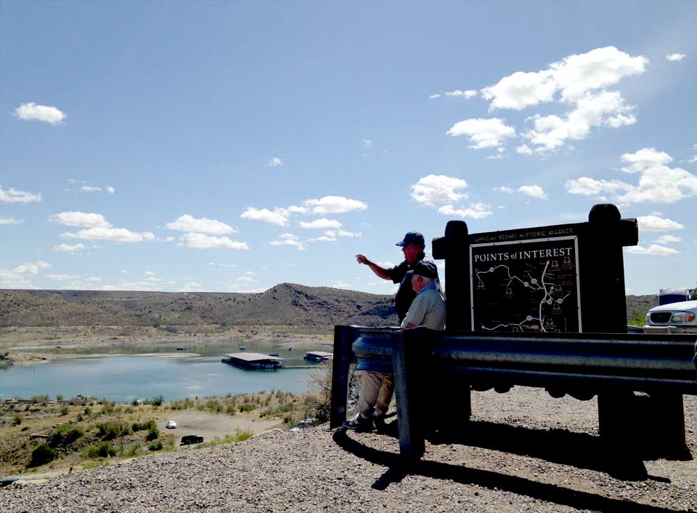 couple of oldtimers at the Elephant Butte Dam Overlook