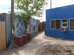 murals and bright colors at Riverbend Hot Springs in Truth or Consequences